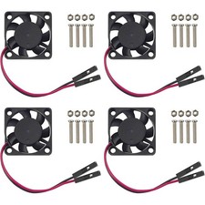 Easycargo 30mm Fan 5V 3.3V DC Quiet for Raspberry Pi 5 4 Black (4-Set) picture