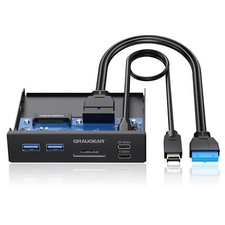 	GRAUGEAR 3.5 Inch Front Panel USB Hub W/Internal Card Reader 10Gbps USB3.2	 picture