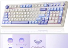 AULA 99 Purple Keyboard, Tri-mode Wireless Gaming Keyboard, RGB picture
