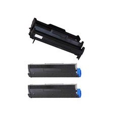 B4600 3-Pack Compatible Black Toner Cartridge 43502001 x2 and Drum  picture