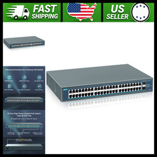 YuanLey 48-Port Gigabit PoE+ Unmanaged Rackmount Switch, 2 SFP Uplinks, 800W picture