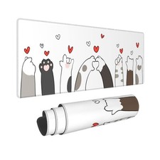 Kawaii Cat Paw Gaming Mouse Pad Large XL Desk Mat Long Extended Pads Big Mous... picture