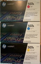 SET 3 GENUINE HP 507A TONERS CE401A CE402A CE403A picture