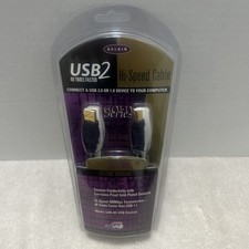 BELKIN USB Gold Series Cable 24K Gold Plated Connectors 10' Type A-B Windows Mac picture