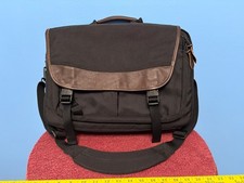 LL Bean Traveler Black Laptop Travel Briefcase Messenger Bag picture