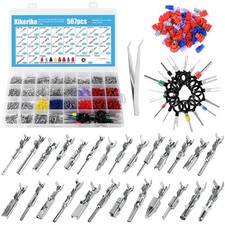 Automotive Electrical Terminal Pins Kit 567Pcs 26 Types 1/1.5/1.8/2.2/2.8/3.5mm picture