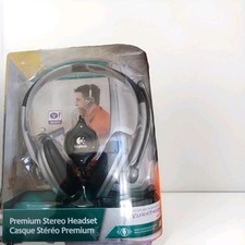 Logitech Clear Chat Premium PC Silver/Black Headband Headsets NIB picture