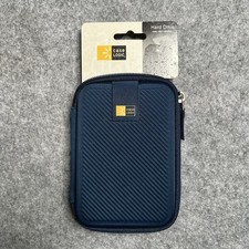 Case Logic Small Portable Hard Drive Zipper Storage Case Navy Blue picture