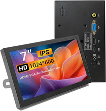 7 Inch Mini Monitor HDMI, Portable Vga Monitor with AV BNC 1024×600 LCD Screen w picture