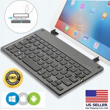 Foldable Bluetooth Keyboard with Stand for Tablet iPad Phone Portable Folding picture