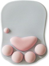 Cat Paw Mouse Pad w/ Wrist Support Soft Gel Wrist Rest Pad Cute Cushion Mousepad picture