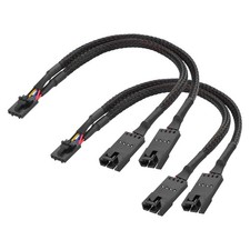 2 Pcs 4 Pin Splitter Fan Cable 4 Pin Female to 4 Pin ICUE Commander CORE-XT C... picture