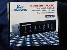 Kingwin Front Panel USB 3.0 Hub 7 Port & One Fast Charging USB 2.1A Charging Por picture