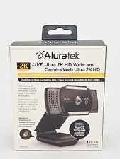 Aluratek 2K HD Webcam Dual Stereo Noise Cancelling Microphone Auto Focus Sealed picture