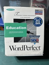 Vintage WordPerfect 6.0 Education Edition Six.O DOS Word Processor- New Open Box picture