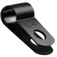 200 Pcs 1/4 Inch Nylon Cable Clamps, R-Type Cable Clips Plastic Wire Clamps, ... picture