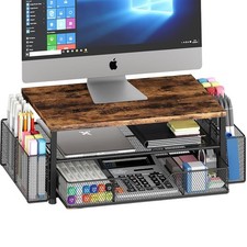 OPNICE Desk Organizer and Accessories, 2-Tier Computer Monitor Stand Riser with picture