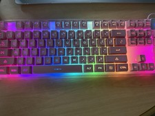 Magegee Gaming Keyboard, K1  LED Backlit Keyboard with 104 Keys Pink Keys picture