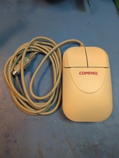 Rare Compaq PS/2 Ball Mouse MUS4J Two Button Vintage Retro TESTED picture
