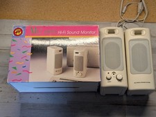 MLi 691H Multimedia Speaker System Hi-Fi Sound Monitor w Box Vintage PC Beige picture
