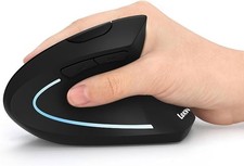 HOMEFISH Ergonomic Vertical Wireless Mouse 2.4GHz - 3 Adjustable DPI (800/1200/1 picture