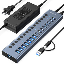 ACASIS 16-Port USB Hub 10Gbps Powered 8 USB-C 8 USB-A for Laptop PC picture