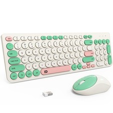 FD Wireless Keyboards and Mouse Combo - 2.4GHz USB Cordless, Cute Wireless Ke... picture