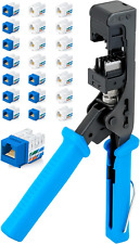 Easyjack - 90° Angled Speed Termination Tool - with 10 Blue & 10 White Cat6A Key picture