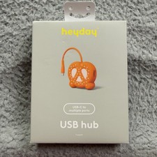Heyday USB-C To Multiple Ports USB Hub 2 USB-A 1 USB-C Orange 15W High Speed New picture
