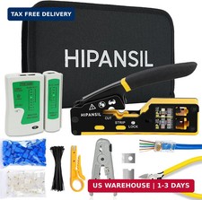 RJ45 Crimp Tool, Ethernet Crimper Tool Kit With CARRYING CASE, All-In-One Pass T picture