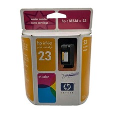 HP Inkjet Print Cartridge 23 Tri-Color Ink New Old Stock Sealed September 2002 picture