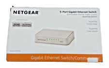 NETGEAR GS205 5 Port Gigabit Ethernet Switch Desktop Wallmount 100PAS LOT 1X picture
