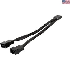 Durable Black PWM Cable Splitter - Enhance Your PC Cooling Setup Effortlessly picture