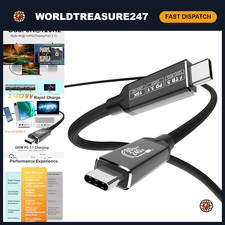 10Ft Thunderbolt 5 Cable, 120Gbps, USB4 2.0, 240W PD3.1, 16K/8K Support, Mac & e picture