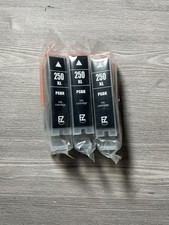 (3) EZ INK Canon Pixma PGBK 250 XL PGI-250XL BLACK Ink Cartridge SEALED picture