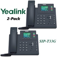 2 Yealink SIP-T33G Gigabit PoE Color LCD 4-Line Office Phone Entry Level T33G picture