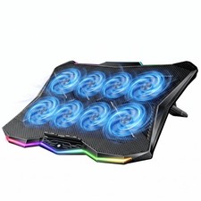 AICHESON RGB Laptop Cooling Pad 8 Fans for 15.6-17.3 Inch PC AA3, RGBLights picture