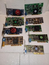 Vintage ASUS-Nvidia-AMD-AGP Mixed Bulk Video Cards Lot of 9-Fast Ship-USA picture