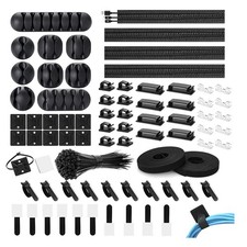 2X(173 Pcs Cable Management Organizer Kit, Adhesive Cable Clips Holder9187 picture