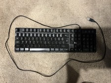 Used Rii USB Keyboard Tested And Working, Black, LED Lights picture