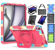 iPad Air 11 Inch Case (M4 2026/M3 2025/M2) Shockproof Armor Shoulder Strap Cover picture