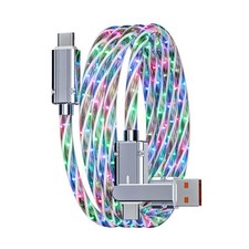 YAKUNN 2 in 1 3.3FT Starlight RGB Colorful USB C to C Fast Multicolored picture