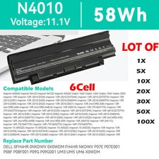LOT OF N5010 Battery For Dell Inspiron N4110 N4010 N5110 N7110 M5010 J1KND 6Cell picture