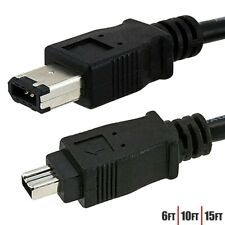 6 10 15 FT Firewire 400 6 to 4 Pin Male IEEE 1394 iLINK Cable Cord PC Mac Black picture