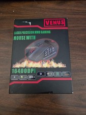 UtechSmart Venus Pro Wired MMO Black Gaming Mouse - 16400 DPI RGB picture