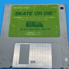 1988 SKATE Or DIE Apple IIGS Electronic Arts VTG PC Game Floopy Disk Untested  picture