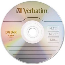 25 VERBATIM Blank DVD-R DVDR 16X 4.7GB Logo Branded Media Disc in Paper Sleeves picture