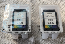 Canon CL-244 Color Ink Cartridge Genuine New Sealed Lot Of 2 picture