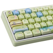 Forest Cute Green MOA Profile PBT Custom Theme Keycap Set 130 Keys MX Switch picture