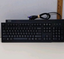 IBM KB-9910 PS2 Keyboard Black Full Size Wired OEM 37L2551 Classic PC Tested picture